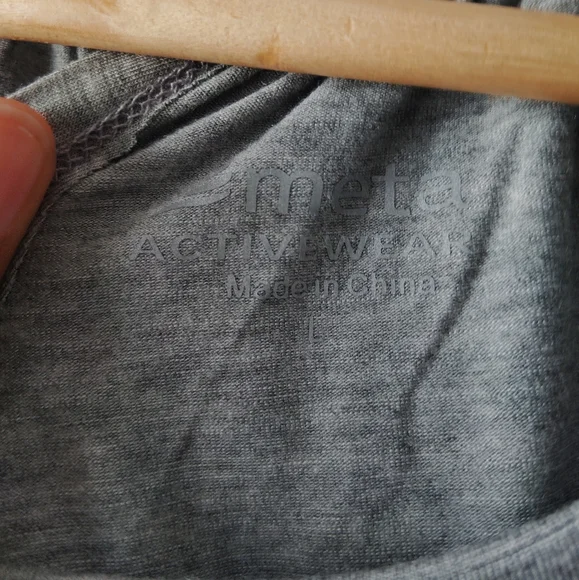 Meta Activewear Gray Sleeveless Tank Top - Picture 3 of 4